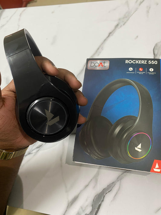 🎧 boAt Rockerz 550 Wireless Over-Ear Headphones – Immersive Sound | Long Battery | Stylish RGB Lights