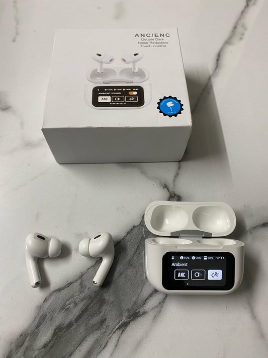 Velvara's Pro 9 Smart Display Wireless Earbuds – ANC, Bluetooth 5.3, Battery Indicator Case