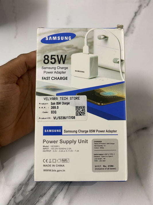 ⚡ Samsung 85W Fast Charger | Power Adapter | Type-C USB Cable 🔌