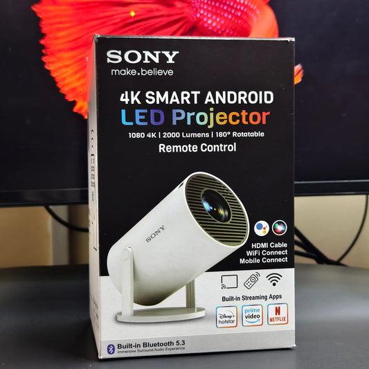 🖥️ Sony 4K Smart Android LED Projector 🎥 | 1080p 4K | 2000 Lumens | Bluetooth 5.3 🔊