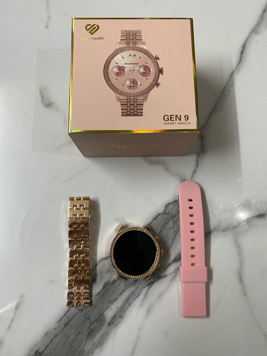 ๐ Lefun Health GEN 9 Smartwatch | Rose Gold | Extra Pink Strap | Elegant Design