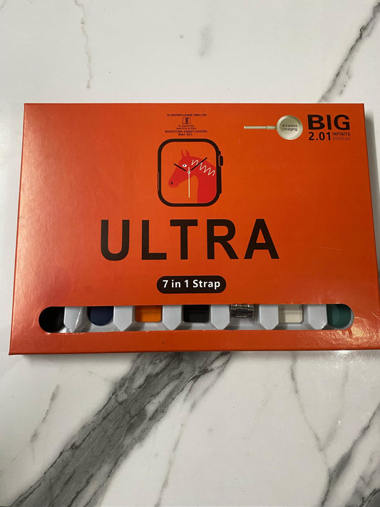 ๐งก ULTRA 7-in-1 Strap Smartwatch | 2.01" Big Display | Wireless Charging