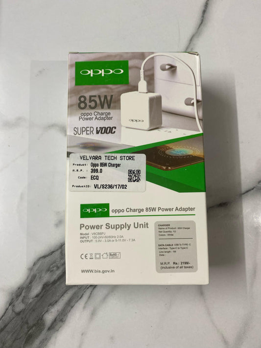 Oppo 85W SuperVOOC ⚡ Fast Charger | Ultra Rapid USB-A to Type-C Adapter 🔥