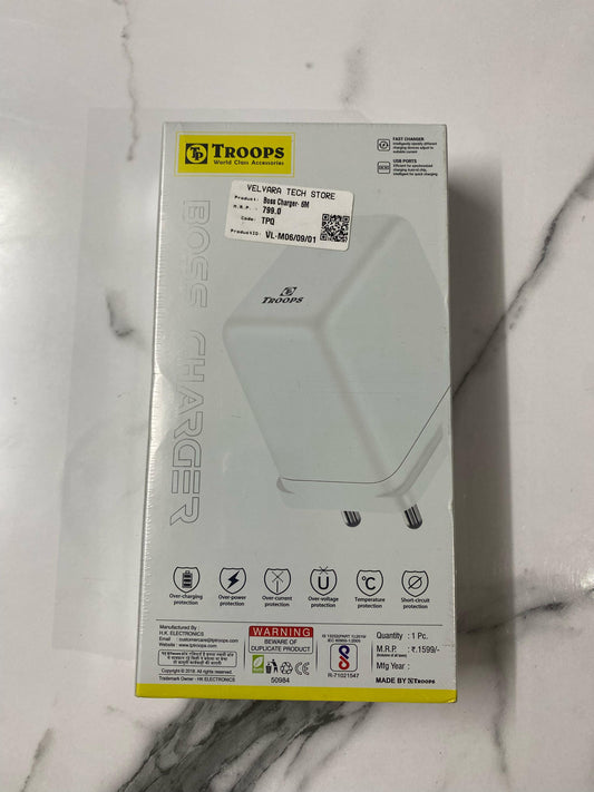 Troops 65W BOSS Series Charger 🔌 | Dual USB + Type-C Fast Charger 🚀