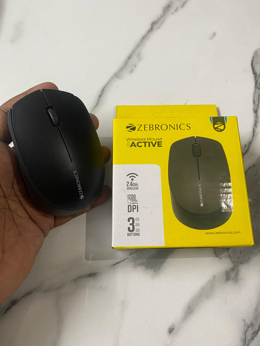 ๐ฑ๏ธ Zebronics ZEB-ACTIVE Wireless Mouse โ Smooth, Fast & Stylish Performance ๐ก 1200 DPI | 2.4 GHz Wireless | Sleek & Ergonomic | Plug & Play