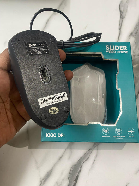 ๐ฑ๏ธ Enter Slider Wired Mouse โ Compact, Reliable & Ambidextrous ๐ฑ๏ธ ๐ผ Ideal for Daily Office Tasks, Students & Home Users โ Smooth and Precise!