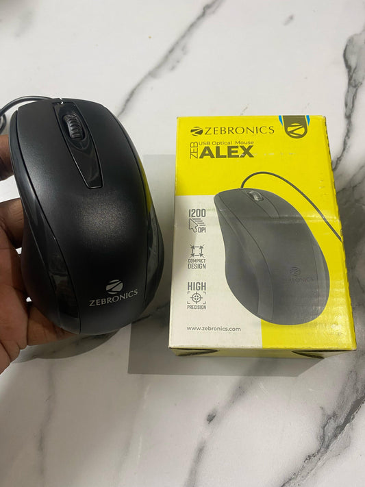 ๐ฑ๏ธ ZEB-ALEX USB Optical Mouse โ Compact & Precise ๐ผ