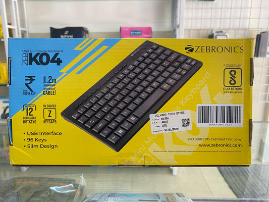 🎹 Zebronics ZEB-K04+ Mini Multimedia Keyboard 🖥️