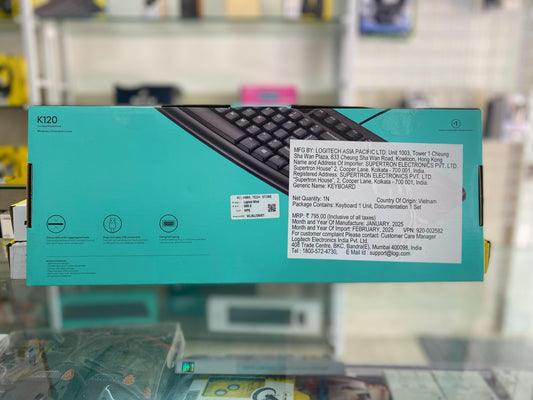 🔠 Logitech K120 Wired Keyboard – Comfortable & Reliable Typing 🖥️