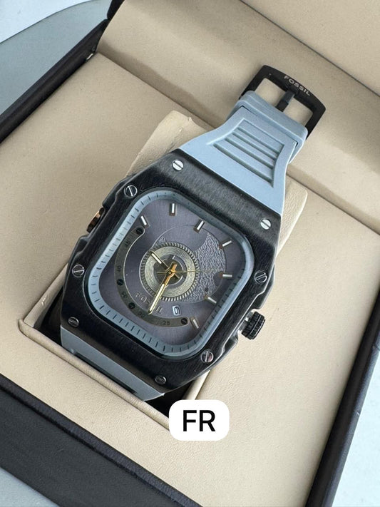 Fossil-Style Square Dial Watch ⌚ | Master Quality | Luxury Rugged Design for Men