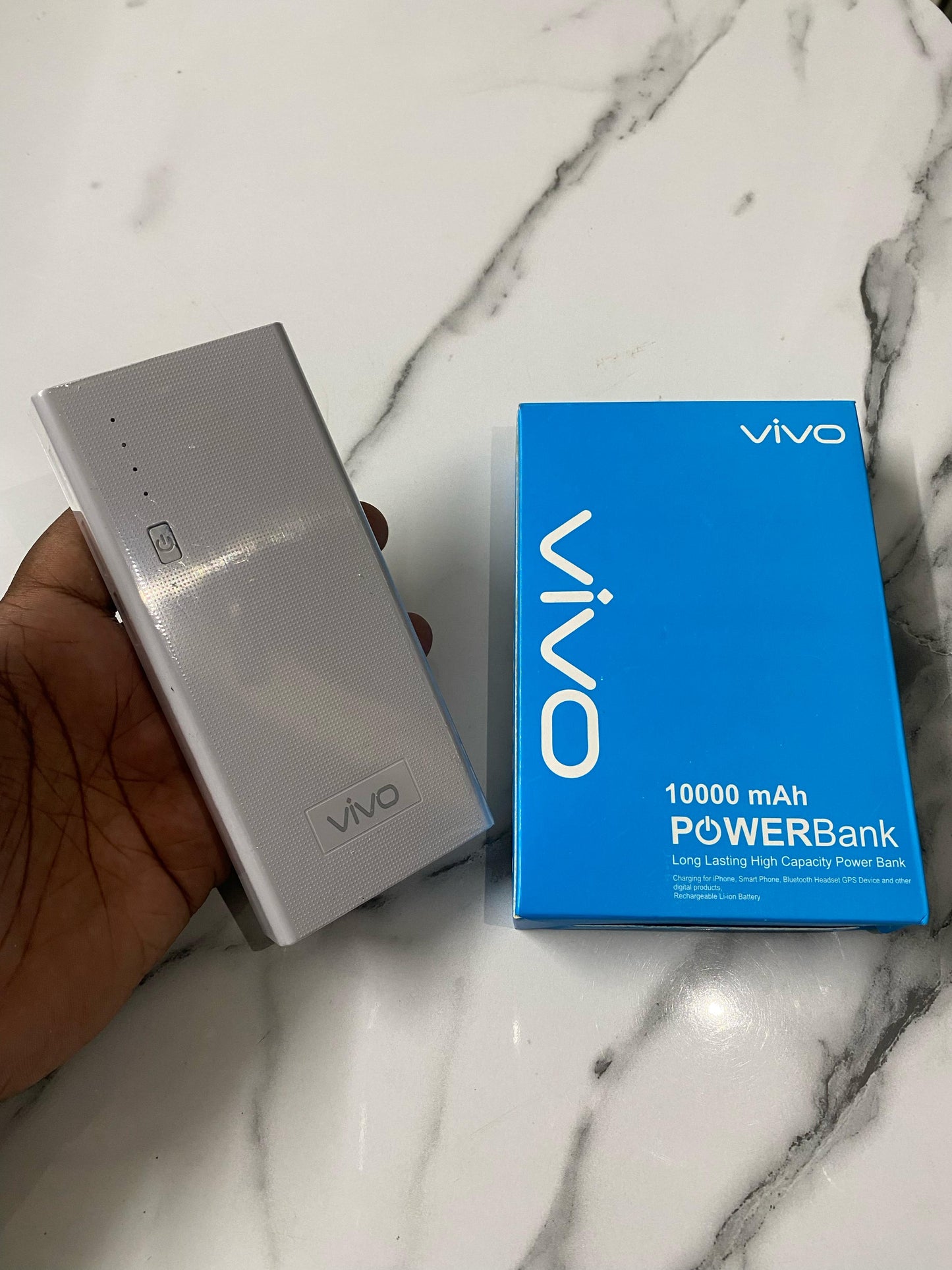 Vivo 10000mAh Power Bank – Compact, Fast Charging, Long-Lasting Battery