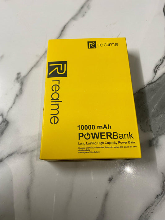 Realme 10000mAh Power Bank – High-Speed Charging | Compact & Powerful