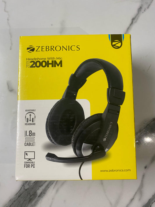 🎧 Zebronics ZEB-200HM Wired Headphones with Mic – For PC 🎧