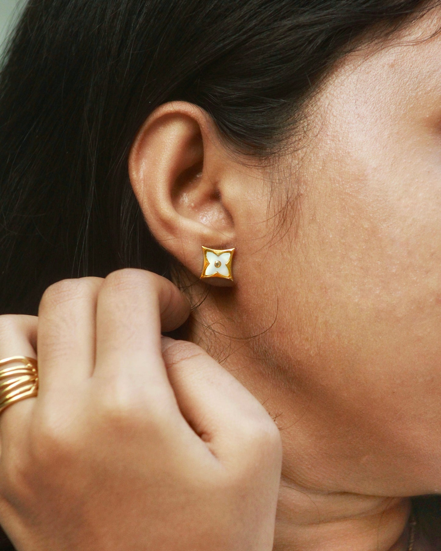 🤍 The Ethereal Trio Earring Set – Grace in Every Shape