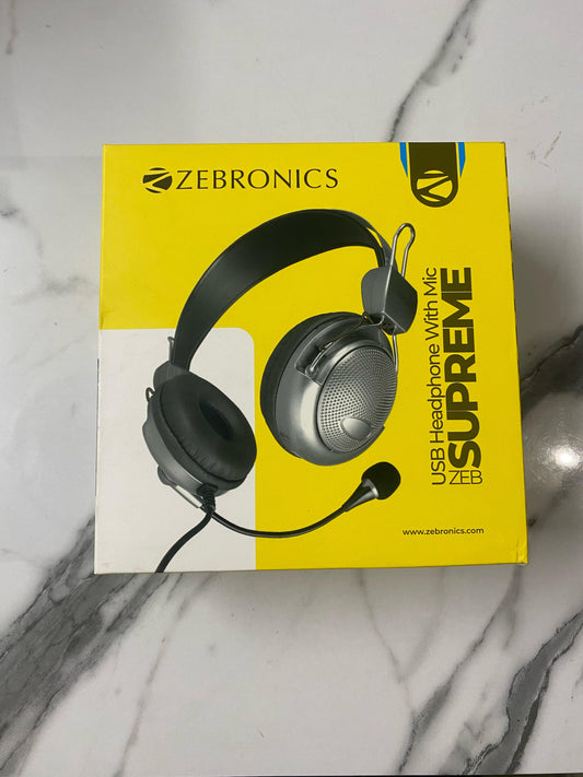 🎧 Zebronics ZEB-SUPREME USB Headphone with Mic 💻 – Ideal for Work From Home, Online Classes & Gaming