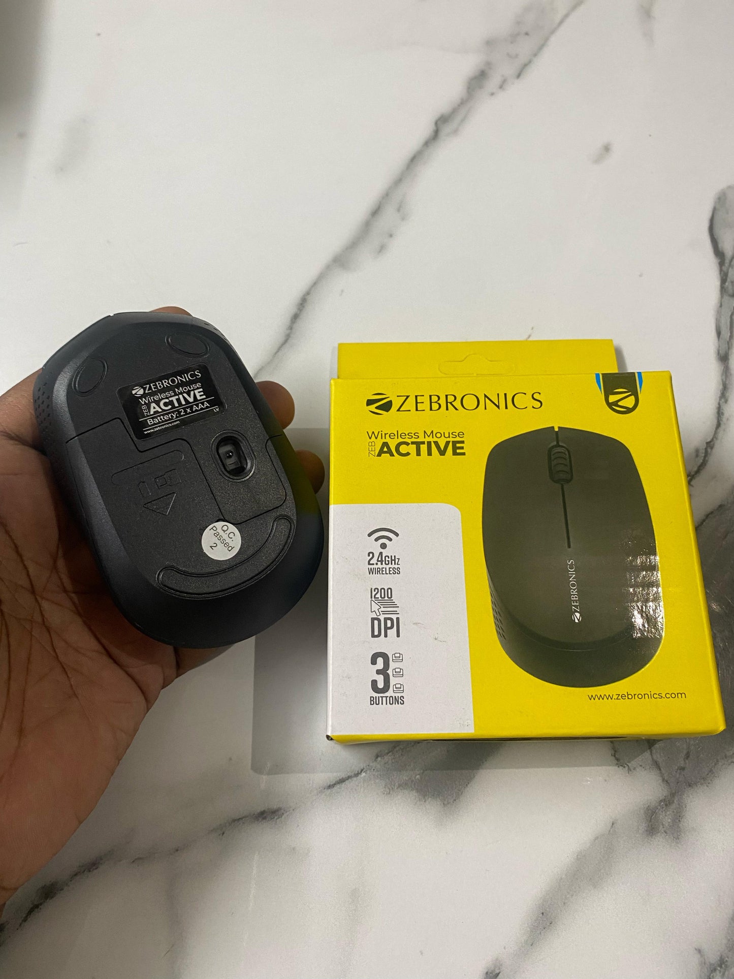 🖱️ Zebronics ZEB-ACTIVE Wireless Mouse – Smooth, Fast & Stylish Performance  📡 1200 DPI | 2.4 GHz Wireless | Sleek & Ergonomic | Plug & Play