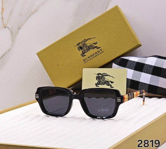 Burberry-Inspired Premium Sunglasses 🕶️ | Iconic Check Temples | UV Protected | Unisex Fashion 🖤